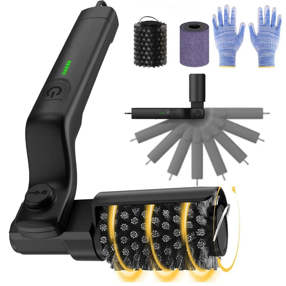 2600Mah Electric Grill Brush, Cordless Rechargeable Grill Cleaning Brush with Stainless Steel Brush Head, Cleaner for BBQ Grate