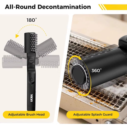 2600Mah Electric Grill Brush, Cordless Rechargeable Grill Cleaning Brush with Stainless Steel Brush Head, Cleaner for BBQ Grate
